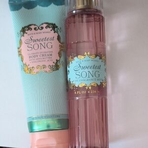 Bath & Body Works Sweetest Song Body Cream and Mist Set